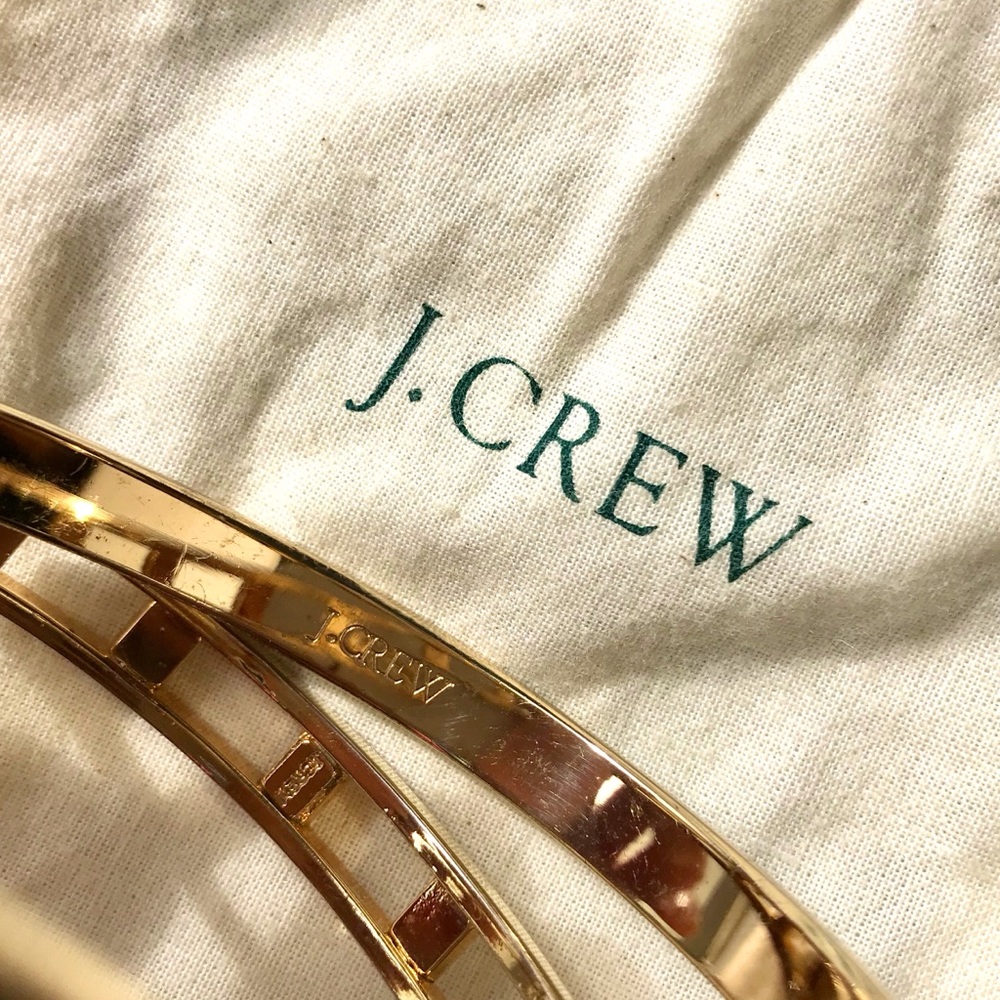 J. Crew Gold & Black Tone Bangle Bracelets - Picture 4 of 5